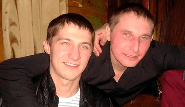 Oleg Sviridov  y Vyacheslav Matrosov. En un principio, el padre fue acusado de incitar al suicidio a su amigo. Foto: The Mirror