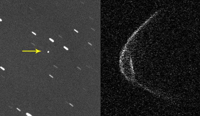 Imágenes del asteroide 1998 OR2 obtenidas por el Observatorio Arecibo. Crédito: NASA.