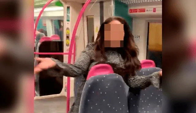 Mujer agrede sexualmente a dos hombres en tren y policía la detiene ‘infraganti’ [VIDEO]