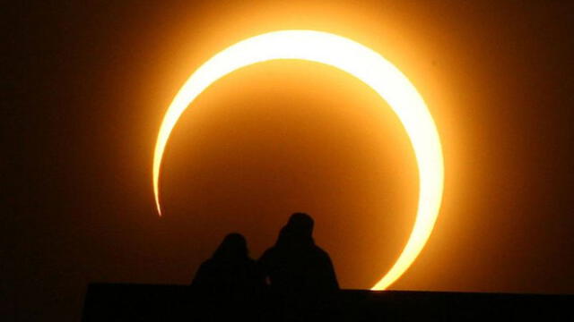 Eclipse anular. Foto: AFP.