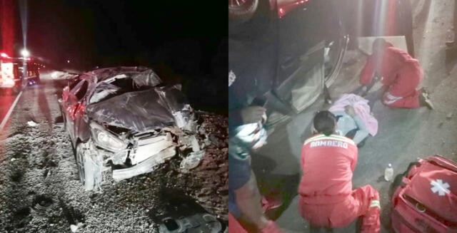 Chofer ebrio deja dos personas heridas en accidente en carretera de Tacna