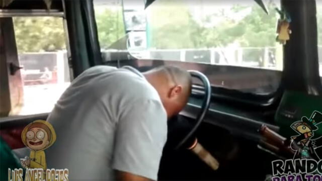 Facebook: Chofer se queda dormido al volante, pero muestra su extraño secreto [VIDEO]
