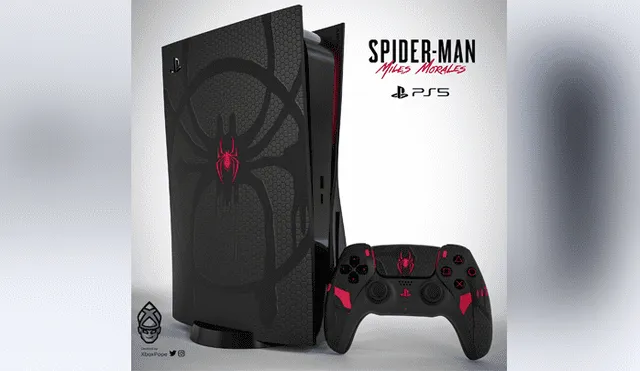 PS5 inspirada en Spiderman. Foto: XboxPope / Twitter.