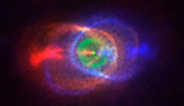 Consecuencias de la batalla estelar en el sistema HD101584. Imagen: ALMA/ESO.