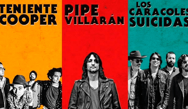 Pipe Villarán, Teniente Cooper y Los Caracoles Suicidas juntos en conciertos
