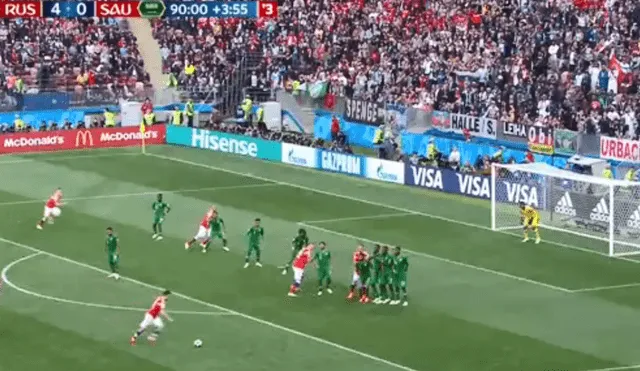 Rusia vs Arabia Saudita: Golovin anotó un golazo a lo Paolo Guerrero [VIDEO]