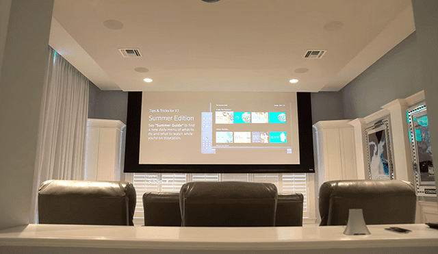 La mansión de los streamers de Fortnite tiene su propio cine para cinco personas. Foto: One Percent.