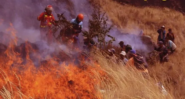 Recolectan donativos para bomberos y voluntarios que combaten incendio en Cusco