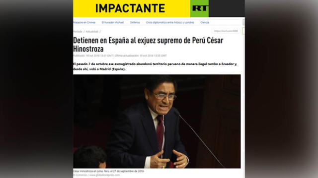 César Hinostroza: Así informó la prensa internacional su captura