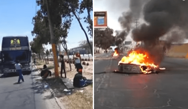 Bloqueos en Panamericana Sur: reportan agresiones contra periodistas en El Álamo | Crisis en Perú. Foto: composición LR/"24 horas"