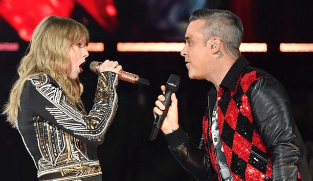 Taylor Swift canta 'Angels' con Robbie Williams y fans quedan fascinados