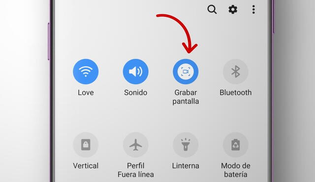 La opción grabadora de pantalla está disponible en la mayoría de Android modernos. Foto: YouTube / Juatch