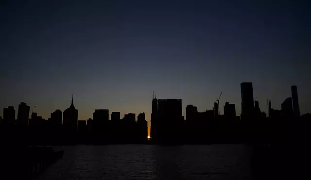 Manhattan, durante el apagón de Nueva York en 2019. Foto: Johannes Eisele/AFP