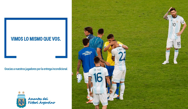 AFA, tras el Argentina vs. Brasil, publicó polémico mensaje en Twitter en referencia al VAR. | Foto: EFE