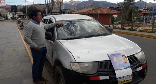 Cajamarca: atacan camioneta de candidato a alcaldía de Baños del Inca