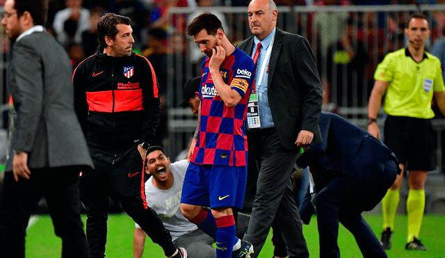 Lionel Messi terminó muy molesto por las eliminación del FC Barcelona ante el Atlético de Madrid por la Supercopa de España. | Foto: AFP