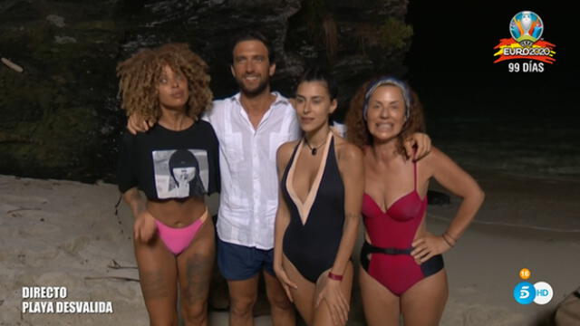Bea Retamal fue enviada a la Playa Desvalida junto con Antonio Pavón, Yiya y Vicky Larraz. (Foto: Telecinco)