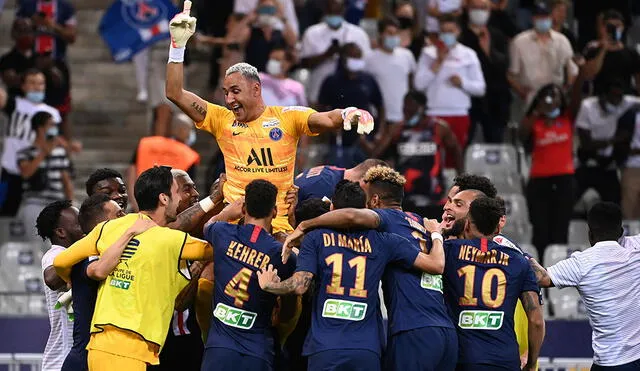 PSG se impuso en la tanda de penales y se quedó con la Copa de la Liga de Francia. Foto: AFP.