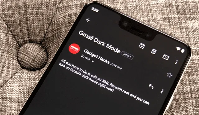 Guía para activar el modo oscuro de Gmail en iOS, Android y web.