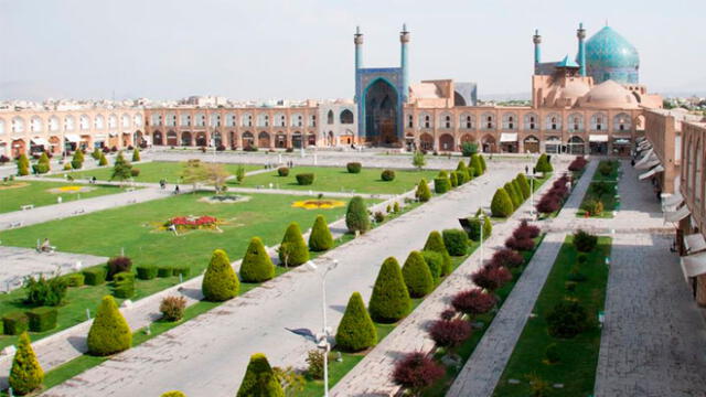 La plaza de Naqsh-e Jahan, en Isfahán de Irán, considerada Patrimonio de la Humanidad. Foto: Difusión