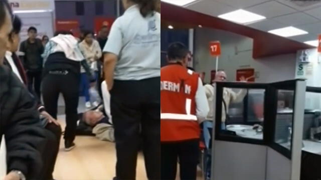 San Isidro: hombre se desmaya en oficina de AFP mientras emitía un reclamo [VIDEO]