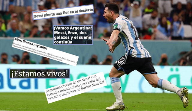 La prensa argentina e internacional destaca la actuación de Messi en el triunfo de su selección ante México. Foto: composición LR/ TYC Sports