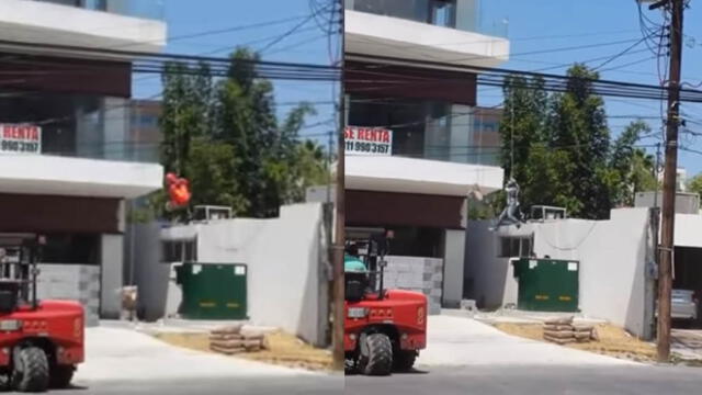 Youtube: albañiles trasladan bolsas de cemento a lo ‘Tarzán’ [VIDEO]