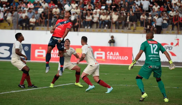 Carlos A. Mannucci, en una de las últimas jugadas del partido, venció 1-0 a Universitario de Deportes en el marco de la fecha 4 del Torneo Apertura 2019. | Foto: @Liga1Movistar