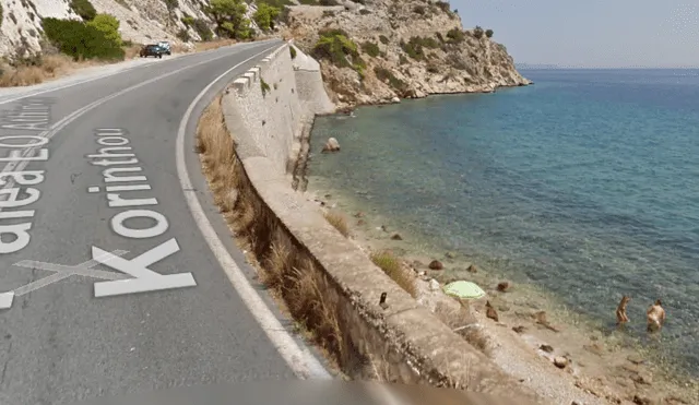 Google Maps: La escena íntima de esta pareja en una playa griega es viral [FOTOS]