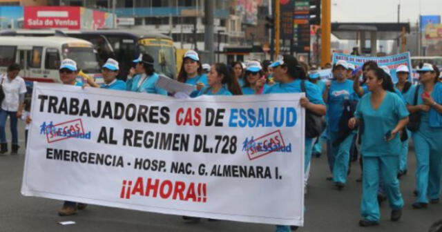EsSalud: Trabajadores bajo régimen CAS realizarán plantón