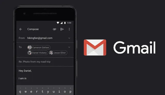 El modo oscuro llega oficialmente a Gmail.