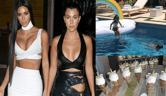 Kim y Kourtney Kardashian presumen lujosa fiesta para sus hijas [FOTOS y VIDEO]
