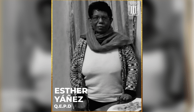 Alianza Lima lamenta el fallecimiento de Esther Yáñez.