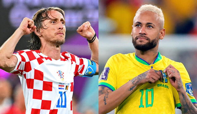 Modric y Neymar intentarán ser las figuras de sus equipos en los cuartos de final. Foto: Composición LR/AFP