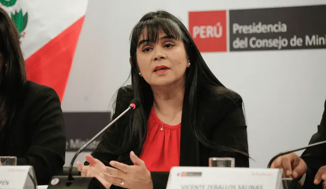Úrsula Desilú León como vocera de la Comisión contra la COVID-19, en marzo de este año. Foto: La República.