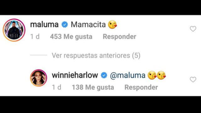 Maluma y Winnie Harlow