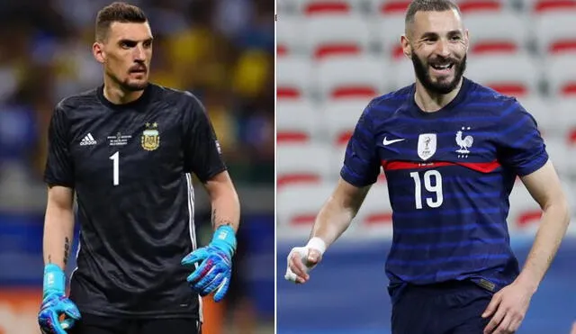Franco Armani y Karim Benzema no han jugado en Qatar 2022; el primero por decisión técnica y el segundo por lesión. Foto: composición/EFE