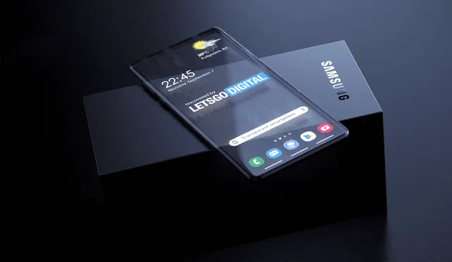 Diseño del teléfono Galaxy con pantalla transparente. | Foto: Giuseppe Spinelli / LetsGoDigital