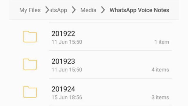 Los audios de WhatsApp se guardan en una carpeta del smartphone.