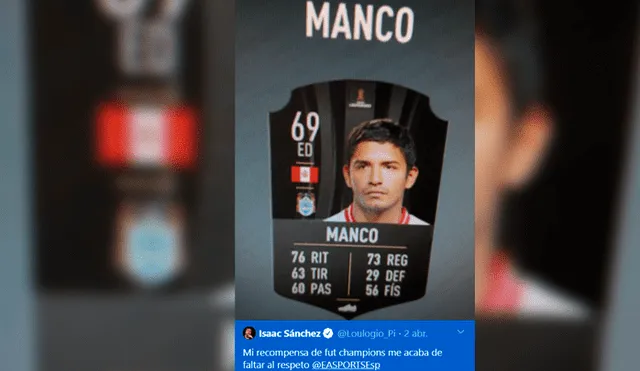Reimond Manco aparece como recompensa en Ultimate Team de FIFA 20.