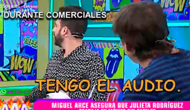 Miguel Arce reveló que tiene audio de Julieta Rodríguez que la dejaría al descubierto en juicio [VIDEO]