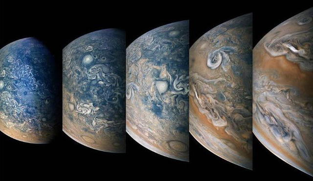 NASA: Nave espacial Juno capta extraña imagen en las nubes de Júpiter [FOTO]