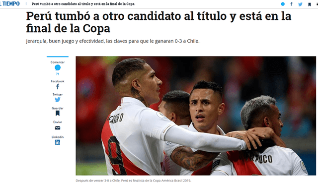 Así reaccionaron los medios internacionales tras la goleada de Perú a la selección chilena
