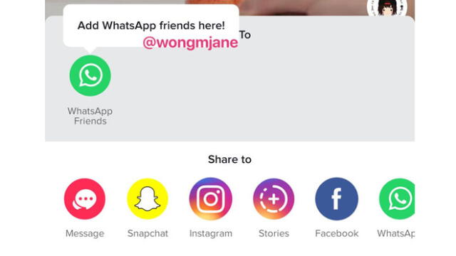 TikTok está probando un acceso directo para compartir videos en WhatsApp.
