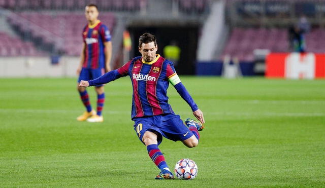 Barcelona gana 2-0 al Ferencváros con goles de Messi y Ansu Fati. Foto: EFE