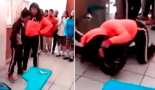 Estudiante golpea a compañera dentro del salón y profesor se queda mirando [VIDEO] 