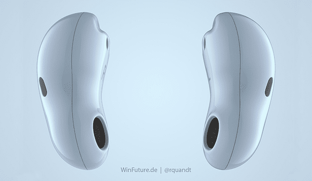 Los próximos Galaxy Buds lucirían un diseño en forma de frijol. | Foto: WinFuture