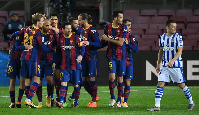 Barcelona viene de vencer 2-1 a la Real Sociedad por LaLiga. Foto: AFP