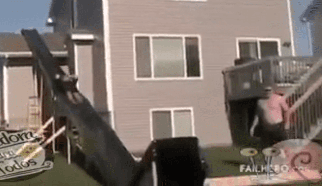 YouTube viral: instala gigantesco tobogán en su casa y casi muere por calcular mal [VIDEO]