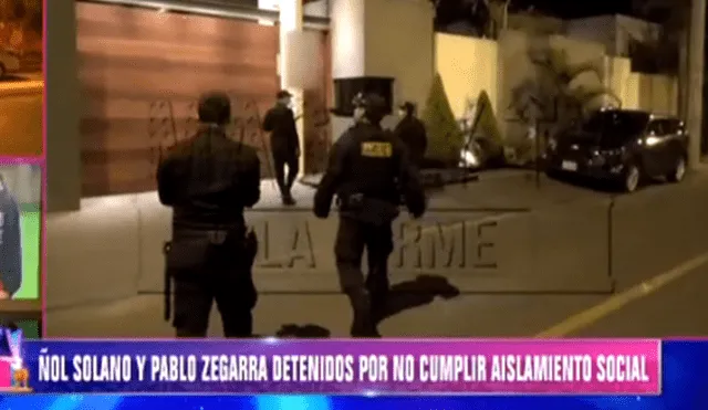 Un programa de espectáculos dio cuenta de la detención de Solano y Pablo Zegarra. Foto: Magaly TV.
